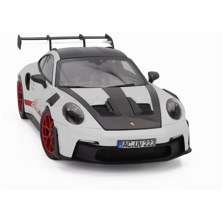NOREV PORSCHE 911 992 GT3 RS WEISSACH PACKAGE COUPE 2022 - WHITE BLACK RED 1/18
