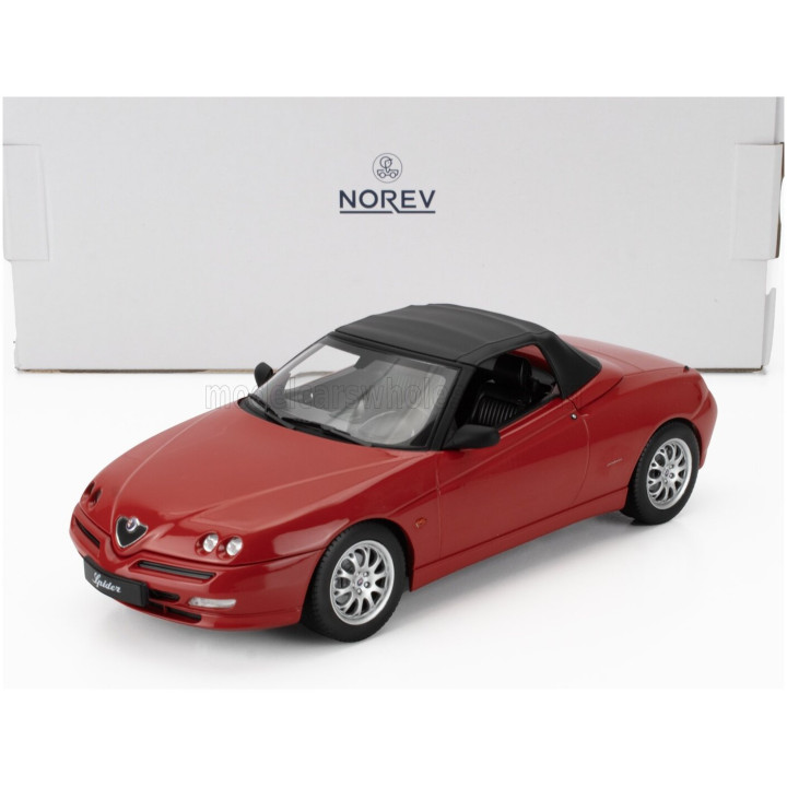 NOREV ALFA ROMEO SPIDER 2.0 TWIN SPARK CABRIOLET SOFT-TOP 1999 - RED 1/18