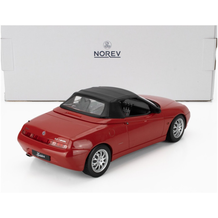 NOREV ALFA ROMEO SPIDER 2.0 TWIN SPARK CABRIOLET SOFT-TOP 1999 - RED 1/18