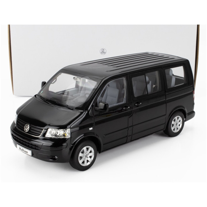 NOREV VOLKSWAGEN T5 MULTIVAN MINIBUS 2003 - BLACK 1/18