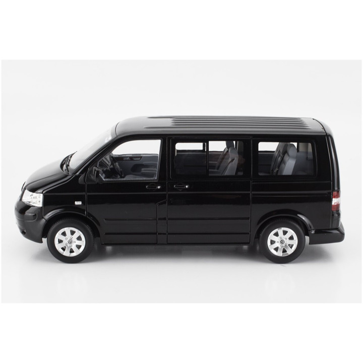 NOREV VOLKSWAGEN T5 MULTIVAN MINIBUS 2003 - BLACK 1/18