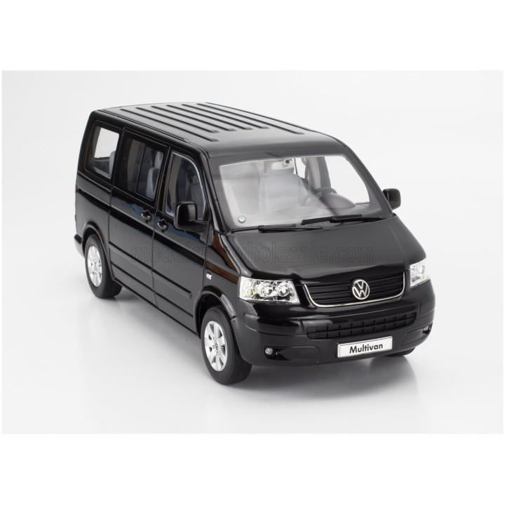 NOREV VOLKSWAGEN T5 MULTIVAN MINIBUS 2003 - BLACK 1/18