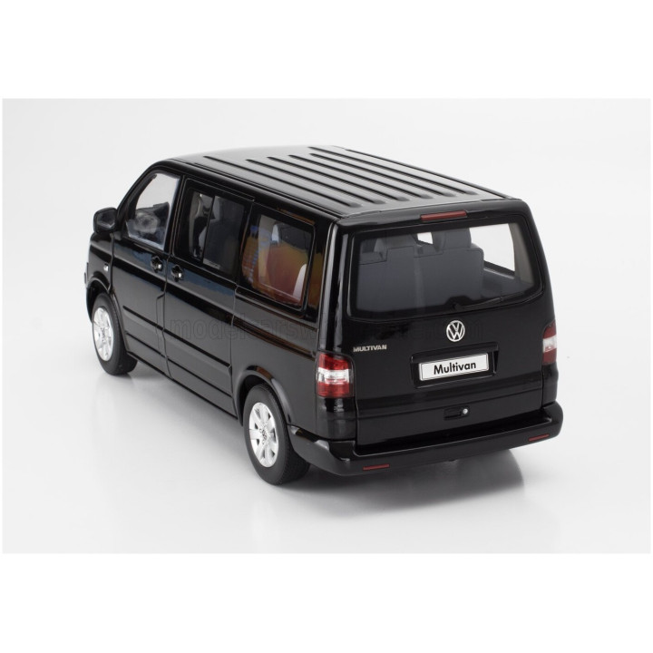 NOREV VOLKSWAGEN T5 MULTIVAN MINIBUS 2003 - BLACK 1/18