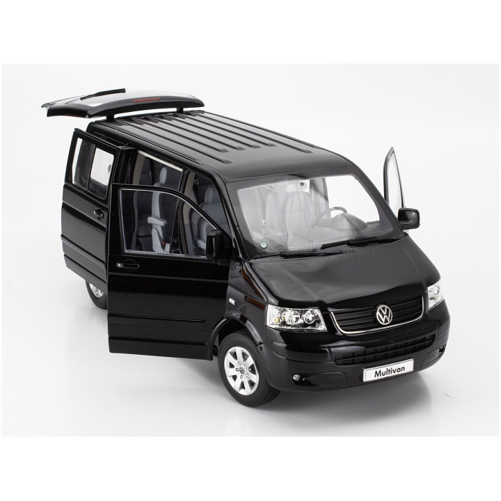 NOREV VOLKSWAGEN T5 MULTIVAN MINIBUS 2003 - BLACK 1/18