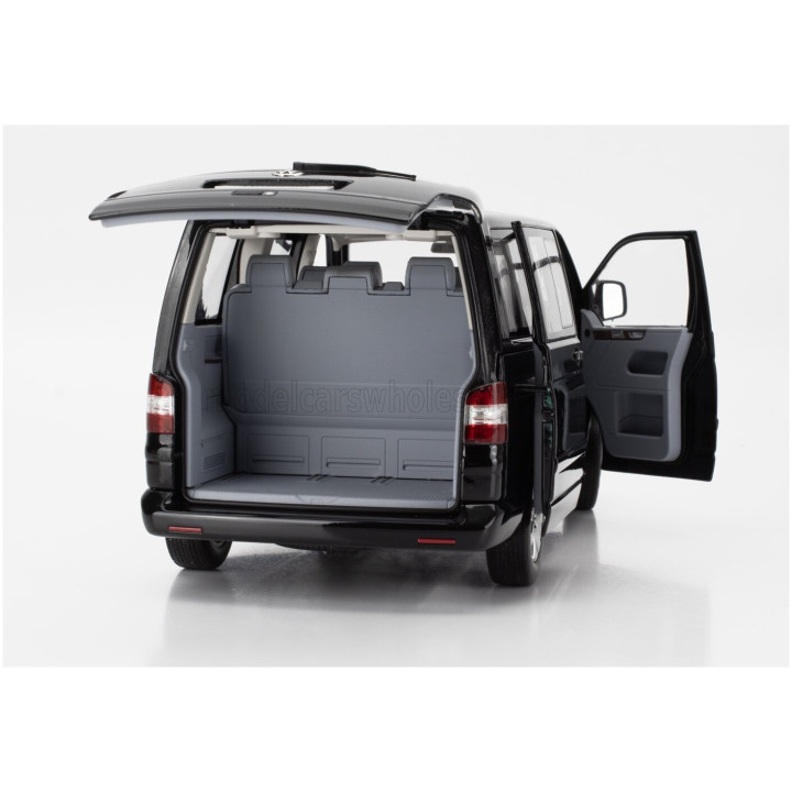 NOREV VOLKSWAGEN T5 MULTIVAN MINIBUS 2003 - BLACK 1/18