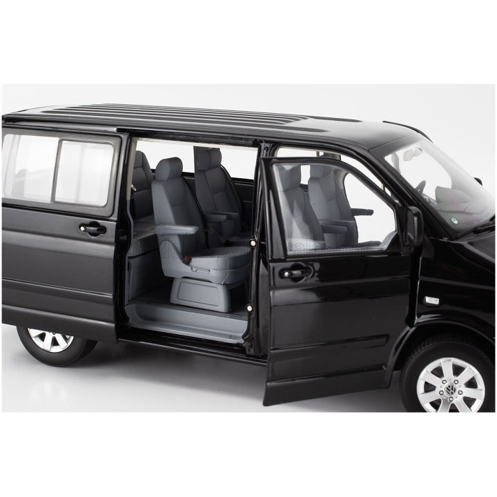 NOREV VOLKSWAGEN T5 MULTIVAN MINIBUS 2003 - BLACK 1/18