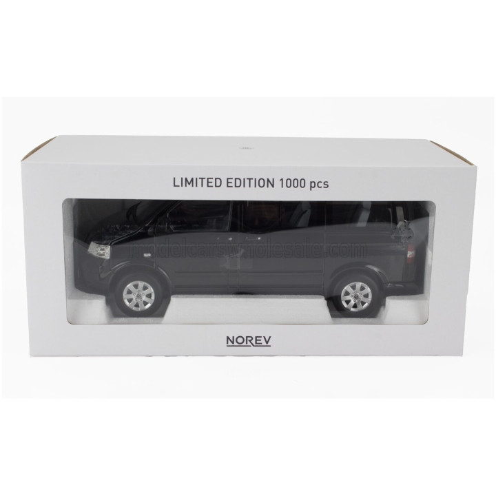NOREV VOLKSWAGEN T5 MULTIVAN MINIBUS 2003 - BLACK 1/18