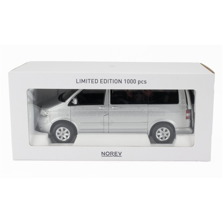 NOREV VOLKSWAGEN T5 MULTIVAN MINIBUS 2003 - SILVER 1/18