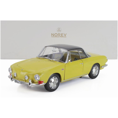 NOREV VOLKSWAGEN KARMANN GHIA TYPE 34 COUPE 1961 - MANILA YELLOW BLACK 1/18