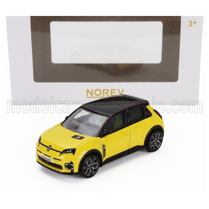 NOREV RENAULT R5 E-TECH FULL ELECTRIC 2024 - POP YELLOW BLACK 1/64