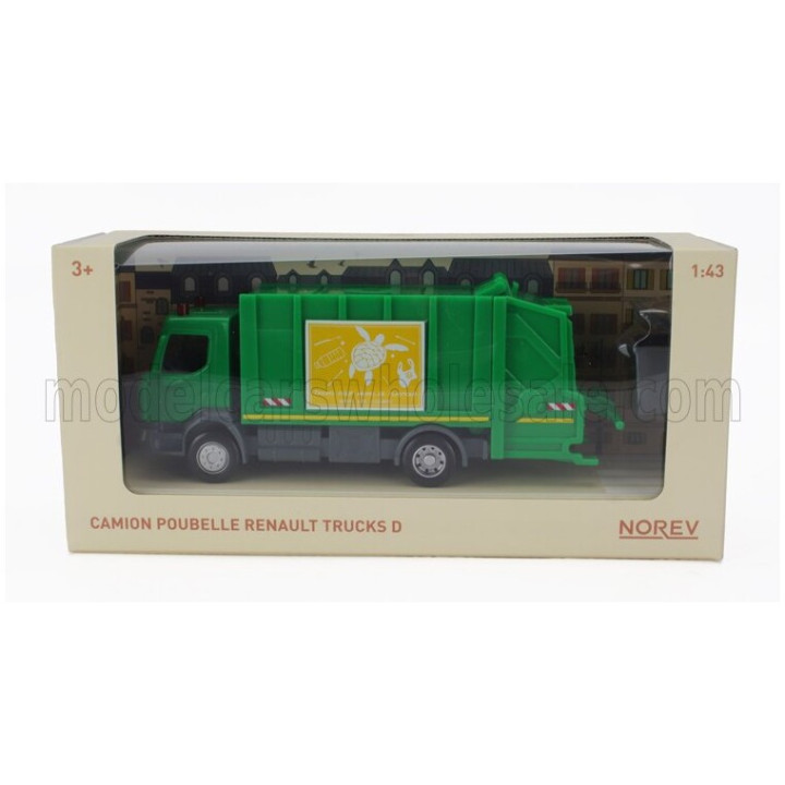 NOREV RENAULT RUBBISH TRUCK D 2.1 - GREEN 1/43