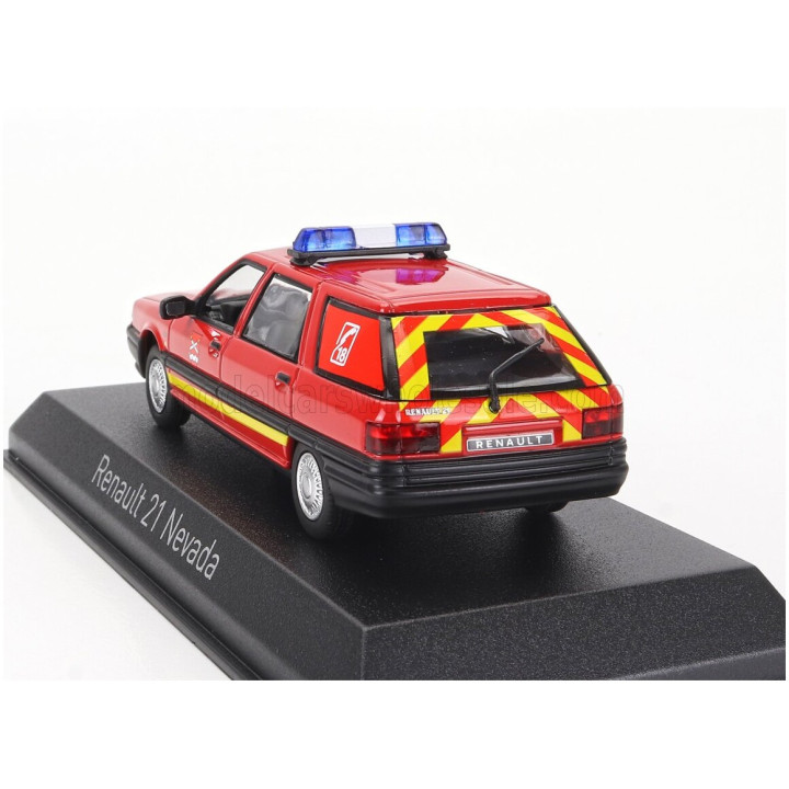 NOREV RENAULT R21 NEVADA SW STATION WAGON SAPEURS POMPIERS 1991 - RED 1/43