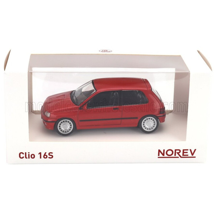 NOREV RENAULT CLIO 16S 1991 - RED 1/43
