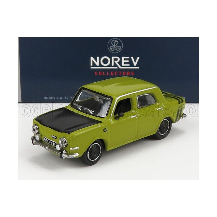 NOREV SIMCA 1000 RALLY 2 1974 - ACID GREEN BLACK 1/87