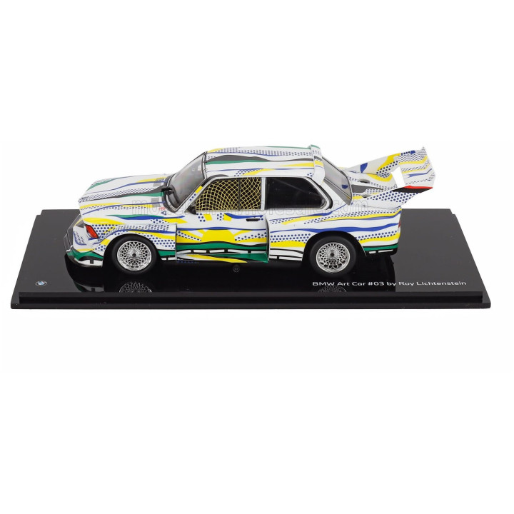 NOREV BMW 3-SERIES 320i Gr.5 1977 - ART CAR ROY LICHTENSTEIN - WHITE YELLOW GREEN 1/43