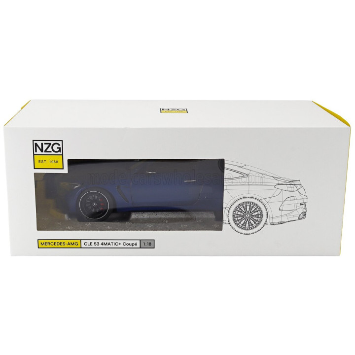 NZG MERCEDES BENZ CLE-CLASS CLE53 AMG COUPE 2024 - SPECTRAL BLUE 1/18