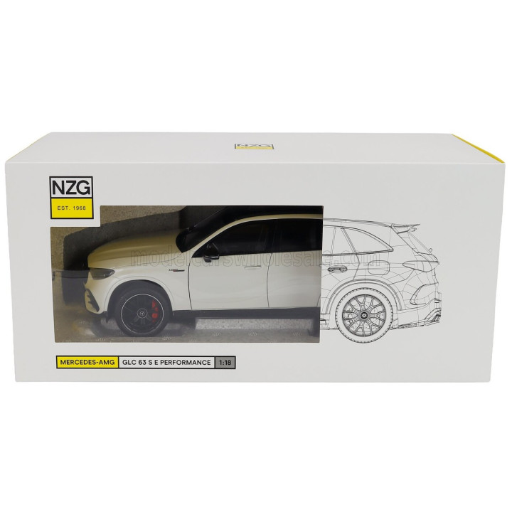 NZG MERCEDES BENZ GLC-CLASS 63 AMG (X254) 2025 - OPALITH WHITE 1/18