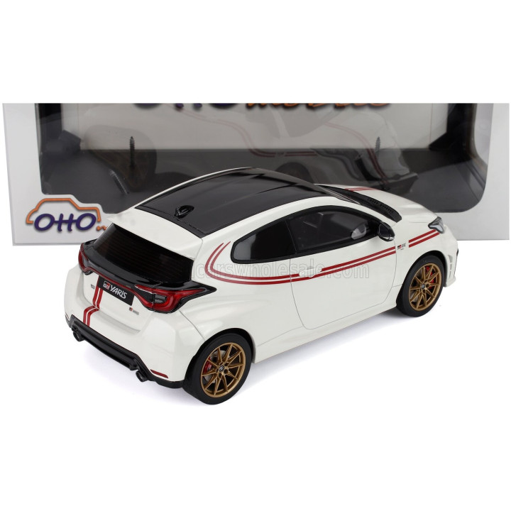 OTTO MOBILE TOYOTA YARIS GR TGR ITALY LIMITED EDITION 2024 - WHITE RED 1/18