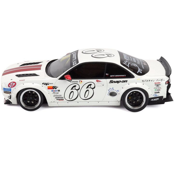 OTTO MOBILE NISSAN SILVIA (S14) N 66 BOSS ROCKET BUNNY 2024 - WHITE 1/18