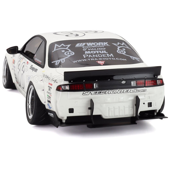 OTTO MOBILE NISSAN SILVIA (S14) N 66 BOSS ROCKET BUNNY 2024 - WHITE 1/18