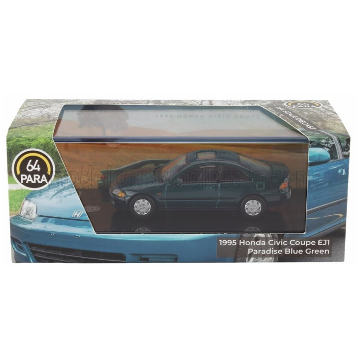 PARAGON MODELS HONDA CIVIC COUPE EJ1 LHD 1995 - BLUE GREEN 1/64