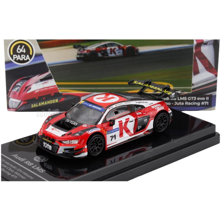 PARAGON MODELS AUDI R8 LMS EVO II TEAM JUTA RACING N 71 12h MISANO 2025 ARUNAS GECIAUSKAS - NICOLA MICHELON - TIM MULLER - RED
