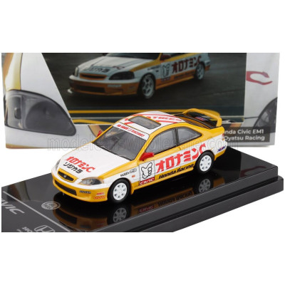 PARAGON MODELS HONDA CIVIC EM1 TEAM OYATSU RACING 1999 - WHITE YELLOW 1/64