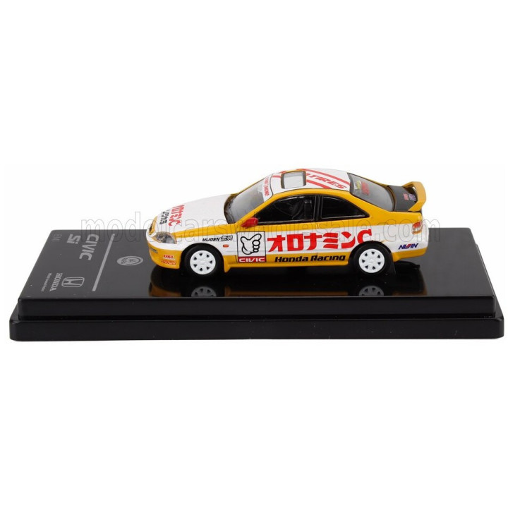 PARAGON MODELS HONDA CIVIC EM1 TEAM OYATSU RACING 1999 - WHITE YELLOW 1/64