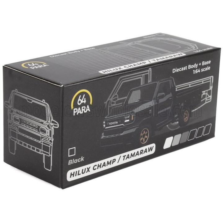 PARAGON MODELS TOYOTA HILUX PICK-UP CHAMP TAMARAW LHD 2025 - BLACK 1/64