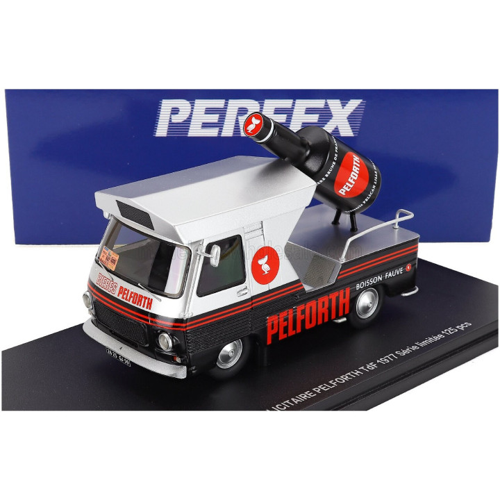 PERFEX PEUGEOT TRUCK VEHICULE PUBLICITAIRE PELFORTH TDF 1977 - BLACK SILVER 1/43