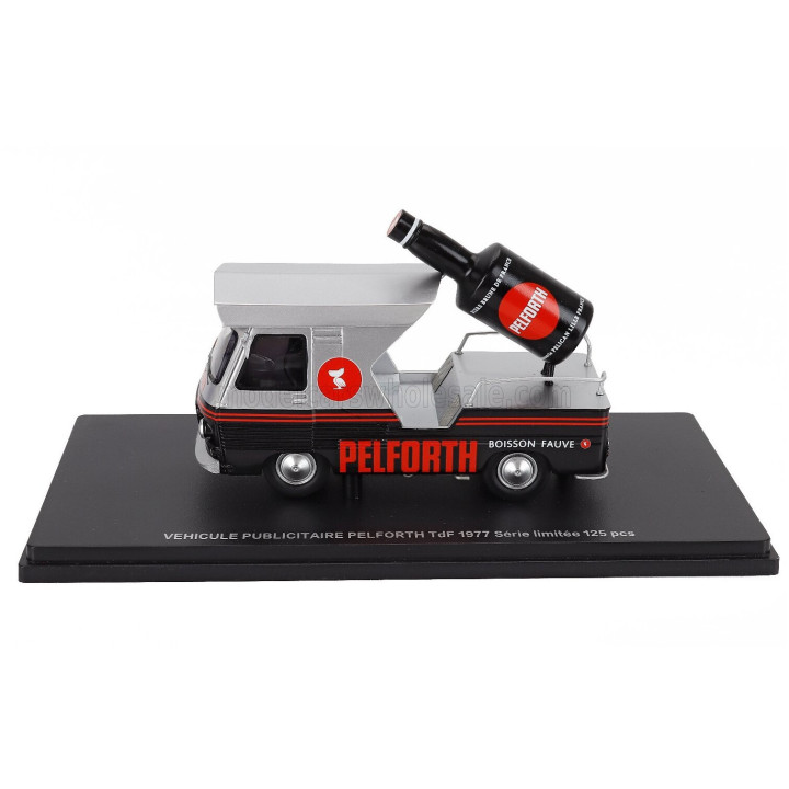 PERFEX PEUGEOT TRUCK VEHICULE PUBLICITAIRE PELFORTH TDF 1977 - BLACK SILVER 1/43