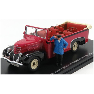 PERFEX ROCHET-SCHNEIDER 23000 CHABOUD TORPEDO OUVERT AUTOBUS OPEN 1937 - RED BLACK 1/43
