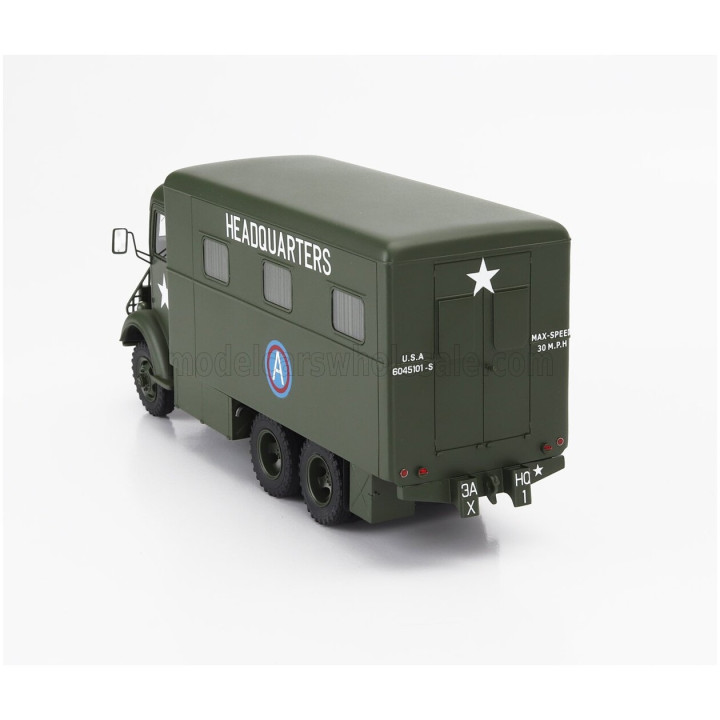 PERFEX GMC 353 AFKWX TRUCK HEADQUARTERS MILITARY TELONATO 3-ASSI 1944 - MILITARY GREEN 1/43