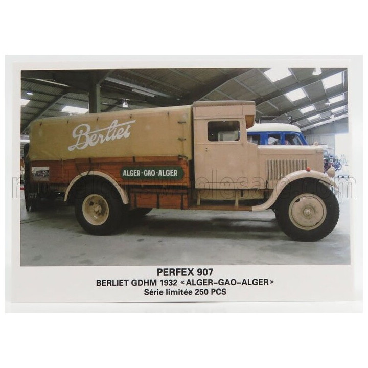 PERFEX BERLIET GDHM TRUCK TELONATO ALGER-GAO-ALGER 1952 - CREAM WOOD 1/43