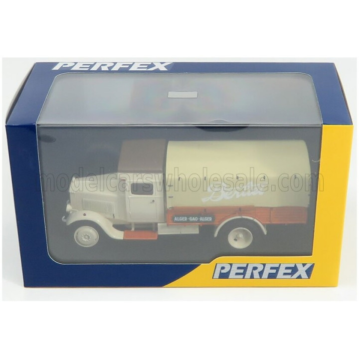 PERFEX BERLIET GDHM TRUCK TELONATO ALGER-GAO-ALGER 1952 - CREAM WOOD 1/43
