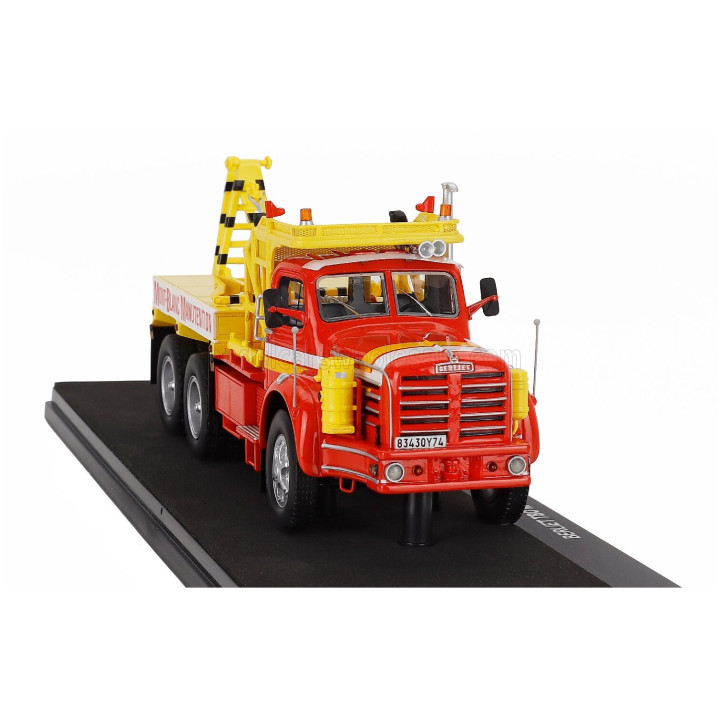 PERFEX BERLIET TBO TRACTOR TRUCK MONTBLANC MANUTENTION 3-ASSI 1962 - RED YELLOW 1/43