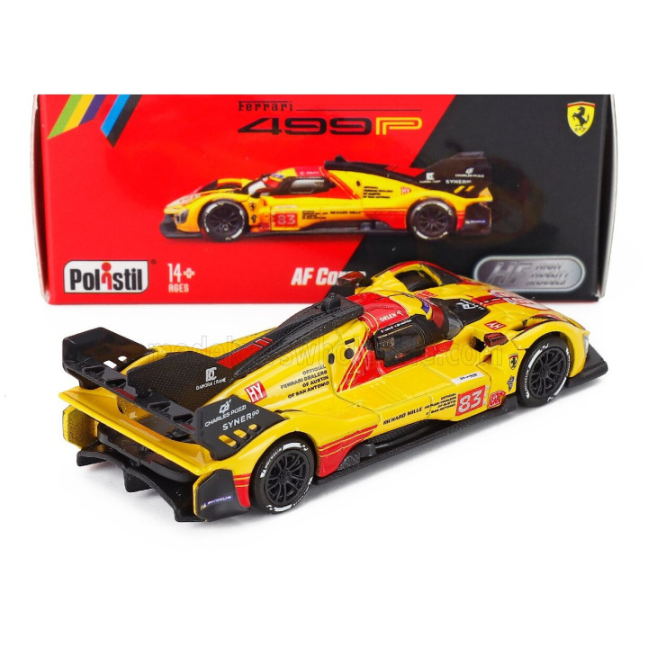 POLISTIL FERRARI 499P 3.0L TURBO V6 TEAM AF CORSE N 83 24h LE MANS 2024 ROBERT KUBICA - ROBERT SHWARTZMAN - YIFEI YE - YELLOW