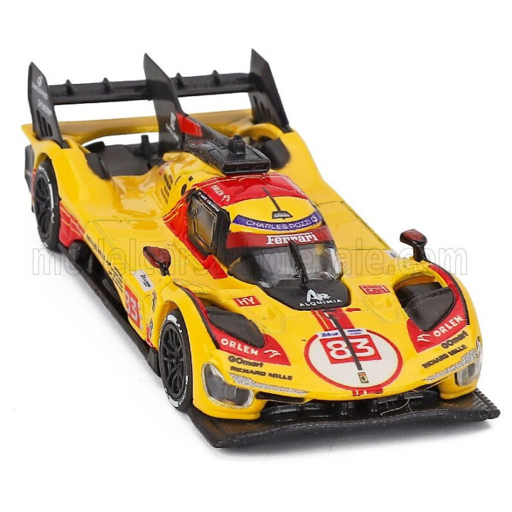 POLISTIL FERRARI 499P 3.0L TURBO V6 TEAM AF CORSE N 83 24h LE MANS 2024 ROBERT KUBICA - ROBERT SHWARTZMAN - YIFEI YE - YELLOW