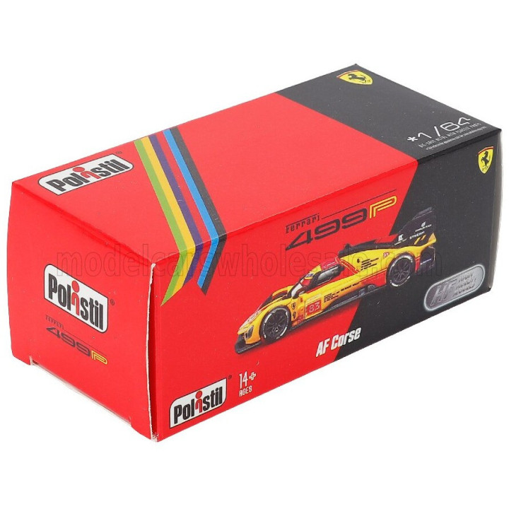 POLISTIL FERRARI 499P 3.0L TURBO V6 TEAM AF CORSE N 83 24h LE MANS 2024 ROBERT KUBICA - ROBERT SHWARTZMAN - YIFEI YE - YELLOW