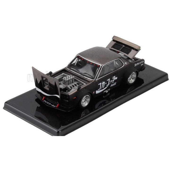 POP RACE LIMITED NISSAN SKYLINE GT-R V8 (R34) DRIFT HAKOSUKA PANDEM COCACOLA ZERO 2007 - BLACK 1/64
