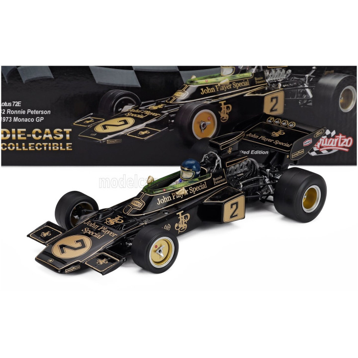 QUARTZO LOTUS F1 72E N 2 WINNER MONACO GP 1973 RONNIE PETERSON - BLACK 1/18