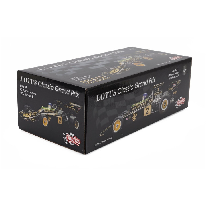 QUARTZO LOTUS F1 72E N 2 WINNER MONACO GP 1973 RONNIE PETERSON - BLACK 1/18