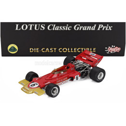 QUARTZO LOTUS F1 72C TEAM LOTUS N 6 WORLD CHAMPION WINNER FRENCH GP 1970 JOCHEN RINDT - RED GOLD 1/43