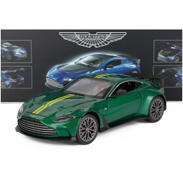 RE EL TOYS ASTON MARTIN V12 VANTAGE 2023 - GREEN MET YELLOW 1/24