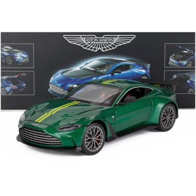 RE EL TOYS ASTON MARTIN V12 VANTAGE 2023 - GREEN MET YELLOW 1/24