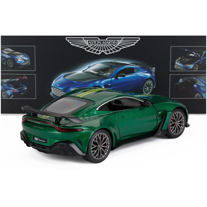 RE EL TOYS ASTON MARTIN V12 VANTAGE 2023 - GREEN MET YELLOW 1/24