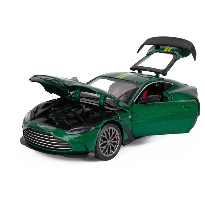 RE EL TOYS ASTON MARTIN V12 VANTAGE 2023 - GREEN MET YELLOW 1/24