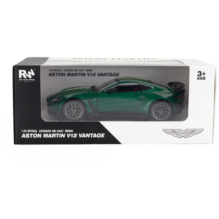 RE EL TOYS ASTON MARTIN V12 VANTAGE 2023 - GREEN MET YELLOW 1/24