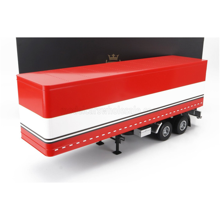 ROAD KINGS TRAILER TRAILER FOR TRUCK - RIMORCHIO - RED WHITE 1/18