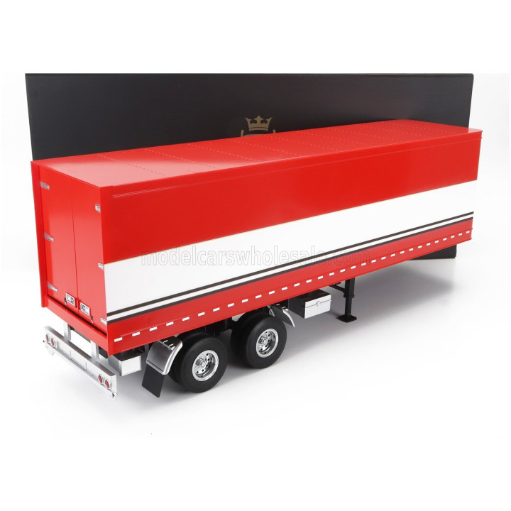 ROAD KINGS TRAILER TRAILER FOR TRUCK - RIMORCHIO - RED WHITE 1/18